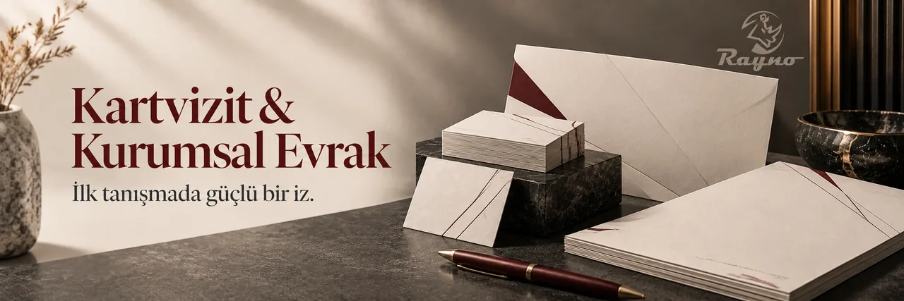 Kartvizit & Kurumsal Evrak: İlk tanışmada güçlü bir iz.