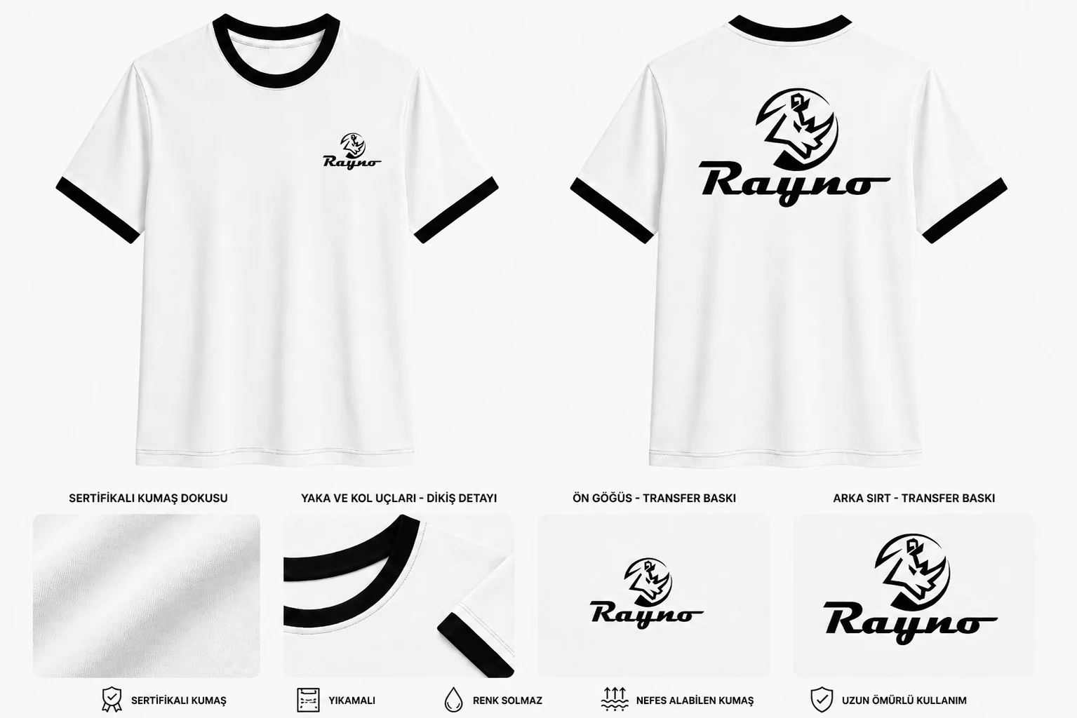 Düz Yaka Tshirt - RM-İK-TDY-287