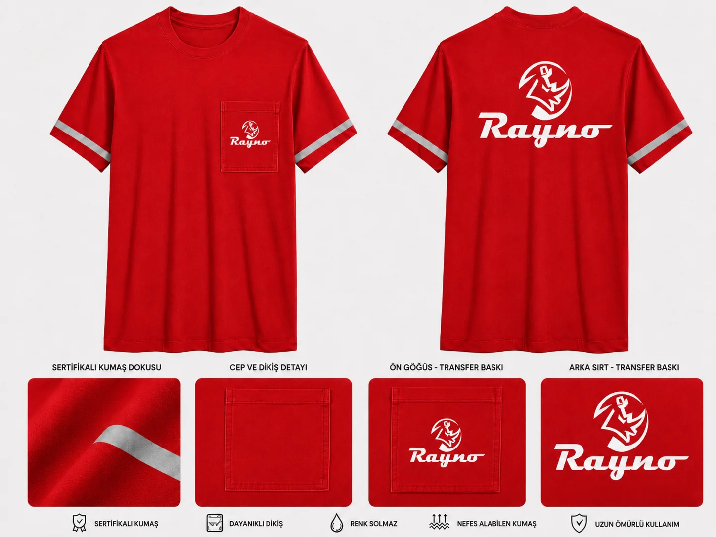Düz Yaka Tshirt - RM-İK-TDY-295