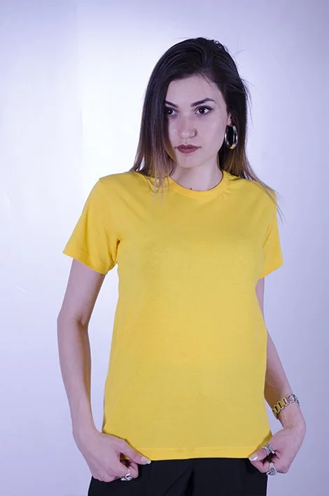 Sarı Kadın Tişört · RM-İK-TDY-382 (3/4)
