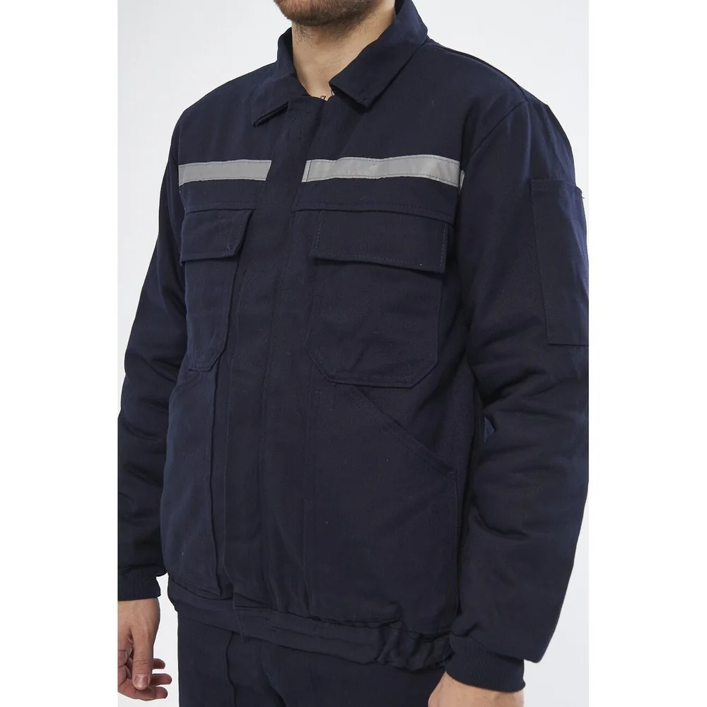 Lacivert Göğüs Bantlı Cepli Ceket · RM-İK-MC-43