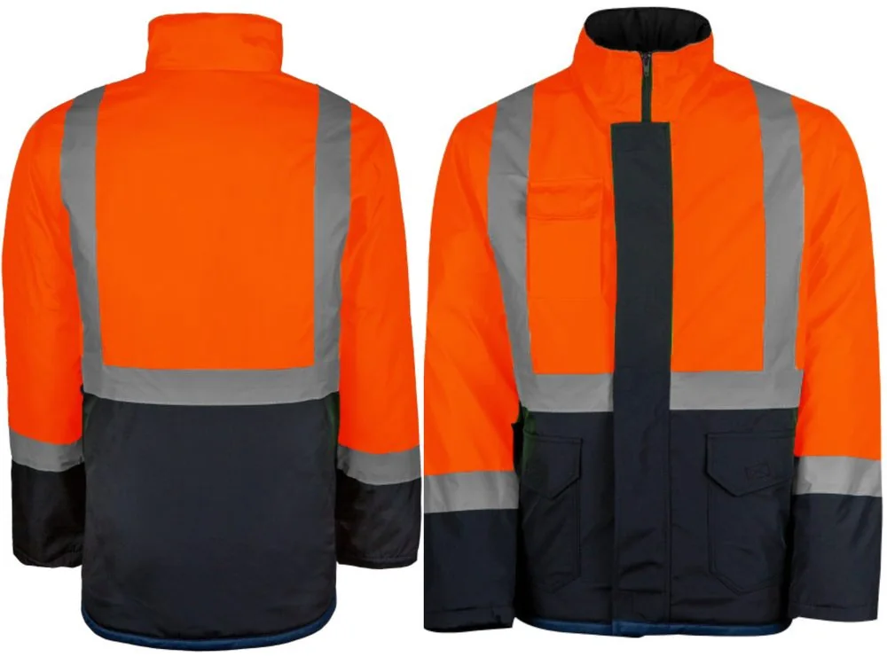 Turuncu Lacivert Tek Bantlı Mont · RM-İK-MC-53