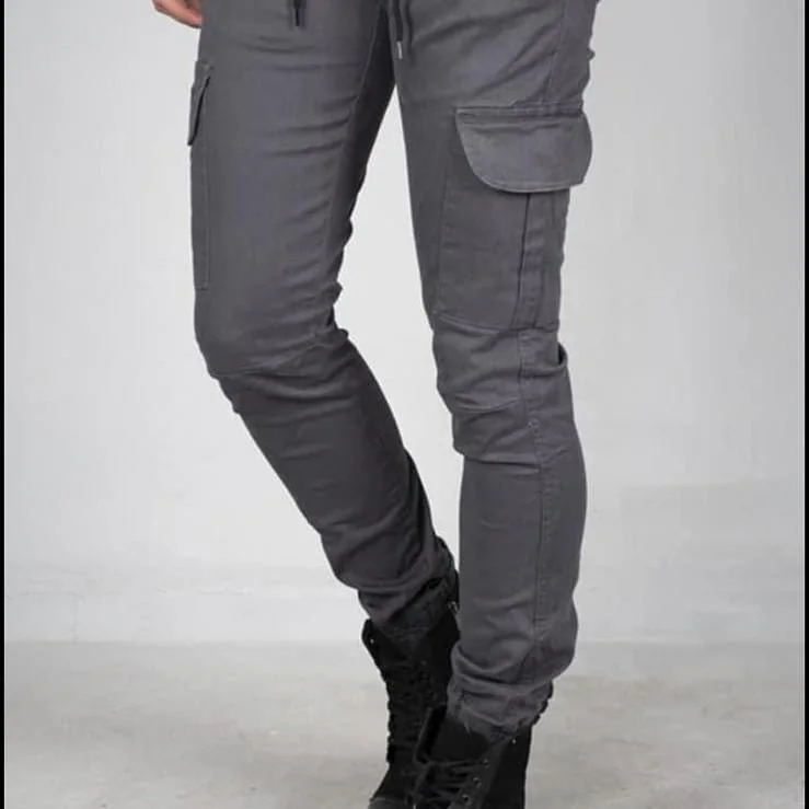 Gri Dar Paça Kargo Pantolon · RM-İK-PG-416