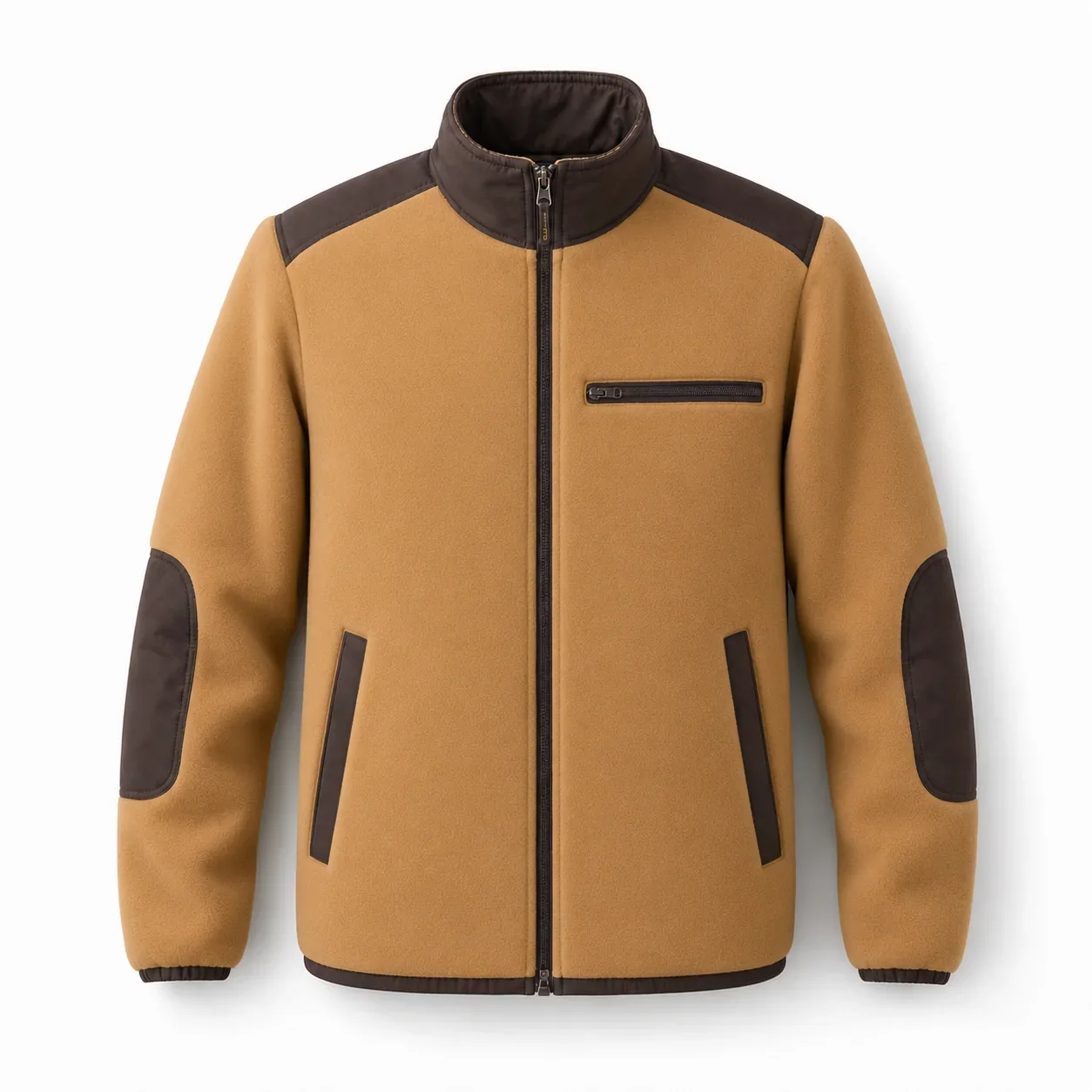 Camel Kahverengi Düz Polar Mont - kahverengi / camel · RM-İK-PO-16