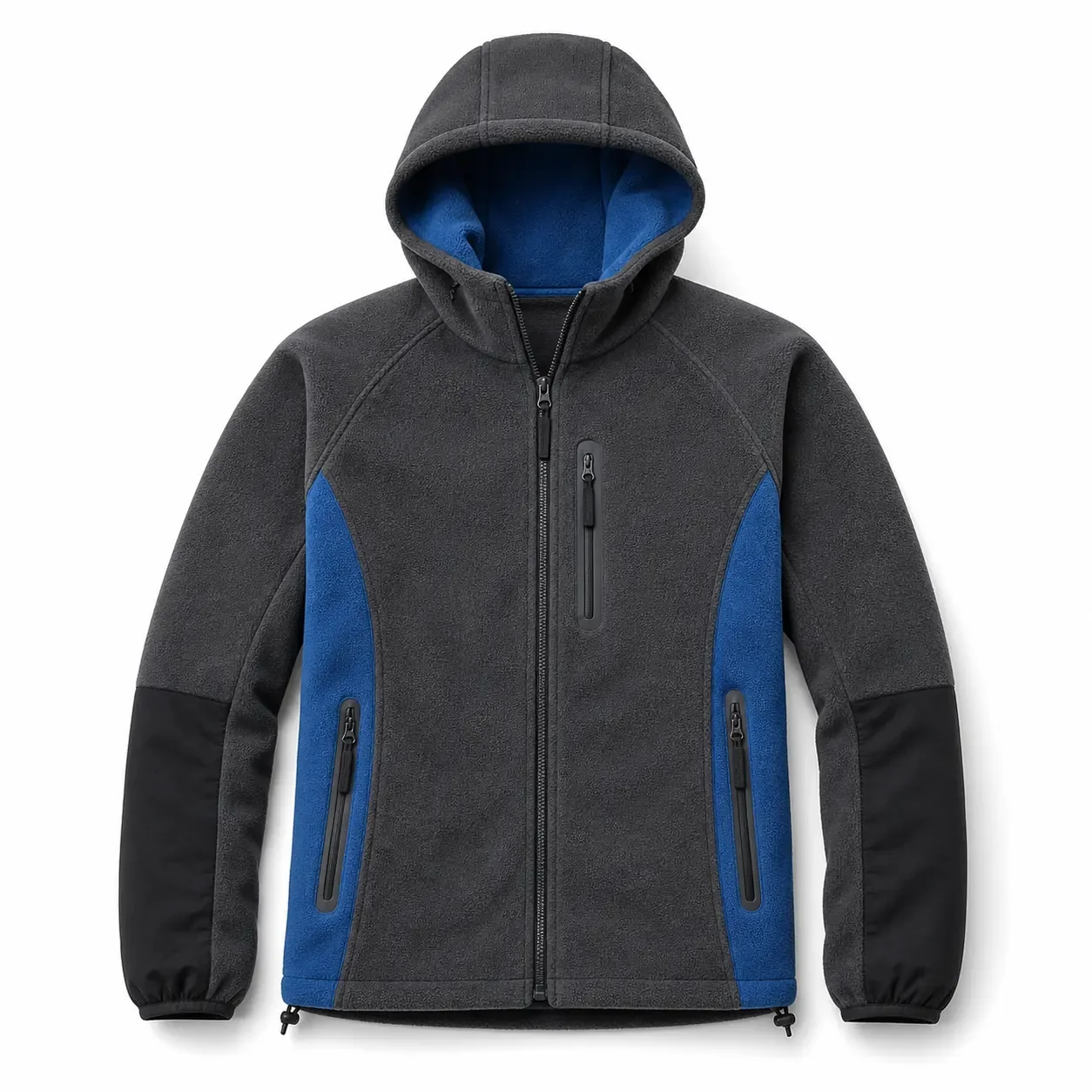 Antrasit Saks Kapüşonlu Polar Mont - antrasit / saks · RM-İK-PO-17