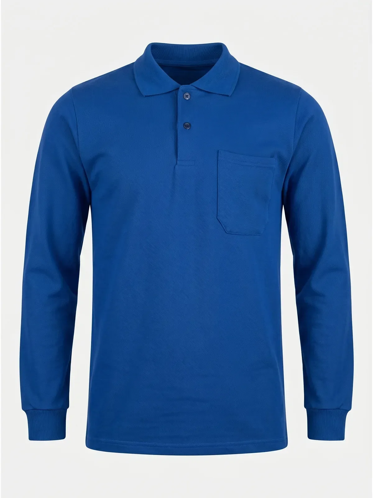 Polo Yaka Uzun Kol Cepli Sweatshirt - Saks Mavi · RM-İK-TPY-362