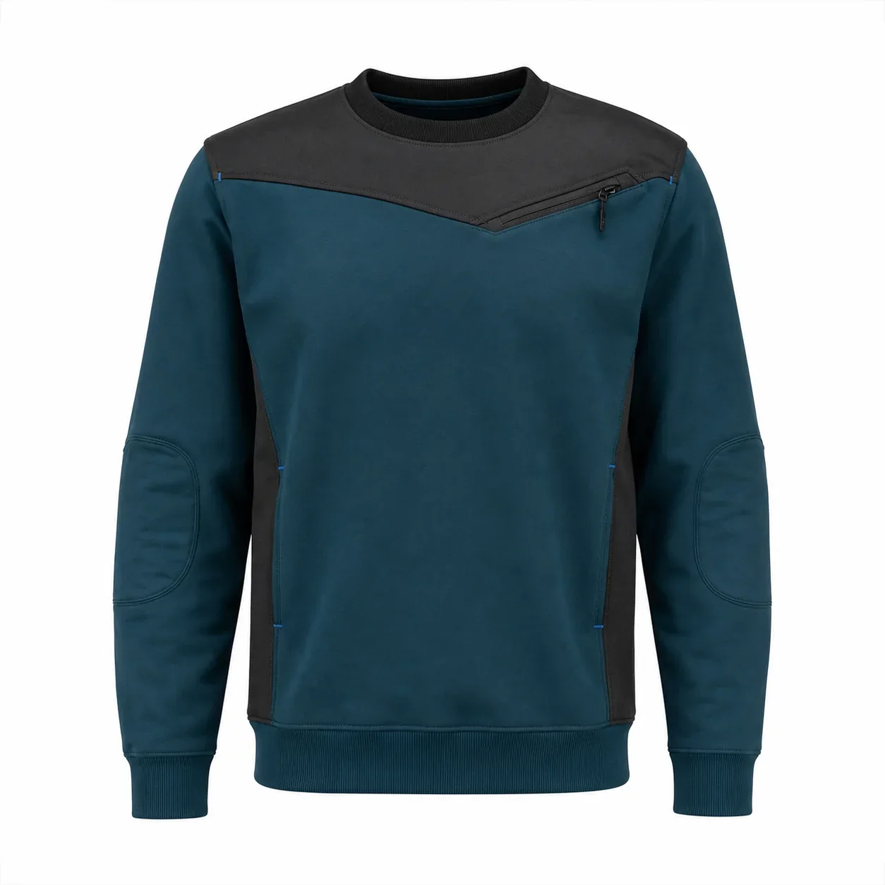Petrol Antrasit Cepli Bisiklet Yaka Sweatshirt - antrasit / petrol · RM-İK-SW-15
