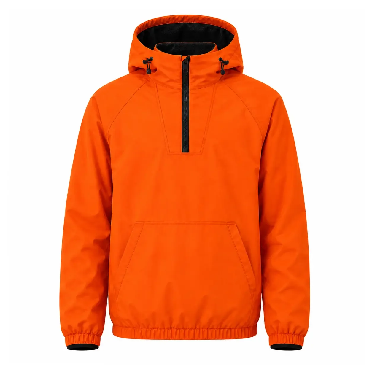 Turuncu Yarım Fermuarlı Teknik Hoodie - Turuncu · RM-İK-SW-23