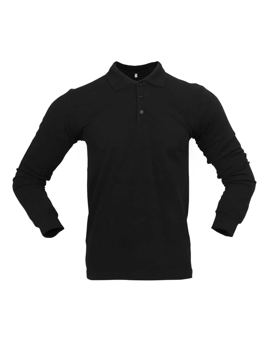Uzun Kol Sweatshirt Polo Yaka - Siyah · RM-İK-SW-33