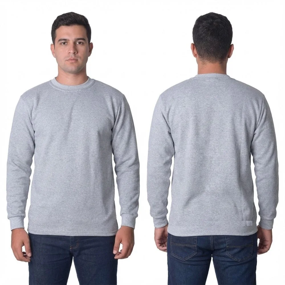 Gri Bisiklet Yaka Sweatshirt · RM-İK-SW-34