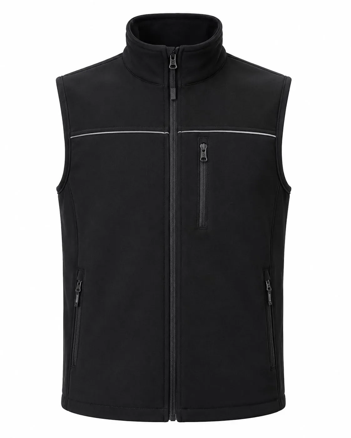 Siyah Reflektif Biyeli Softshell İş Yeleği - Siyah · RM-İK-YL-34