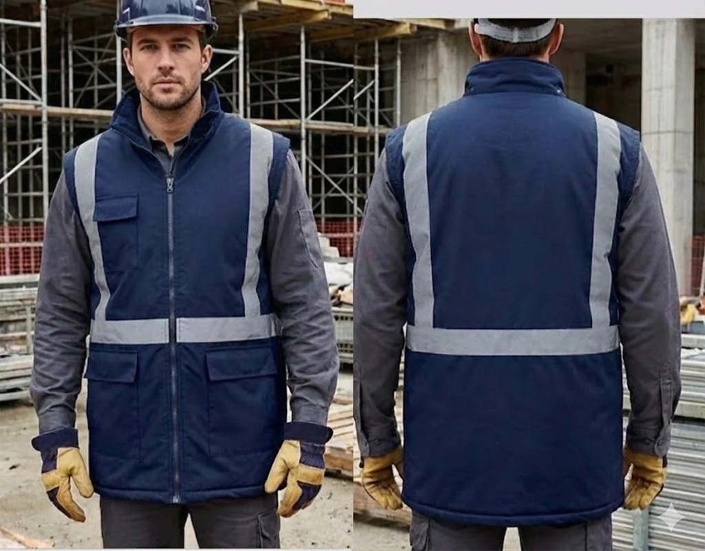 Lacivert Reflektörlü Cepli İş Yeleği · RM-İK-YL-75