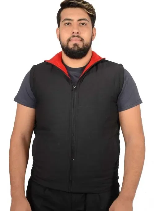 Siyah Kırmızı İç Yakalı Yelek · RM-İK-YL-98