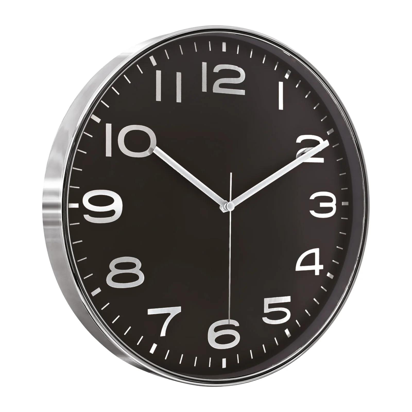 Metalize Çerçeve Duvar Saati 380 mm - Siyah / Gümüş · RM-P-SA-15