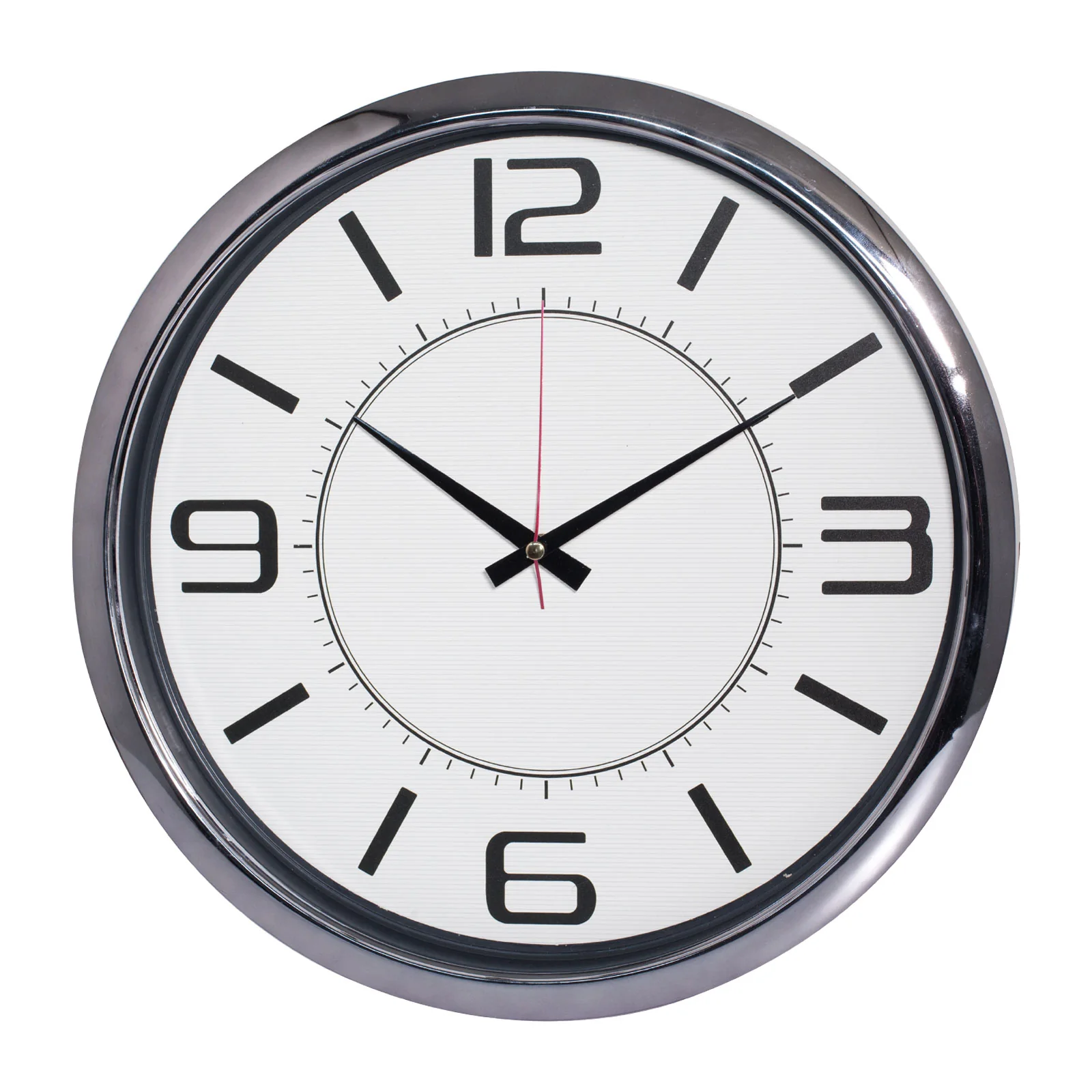 Metalize Çerçeve Duvar Saati 420mm - Beyaz / Füme · RM-P-SA-27