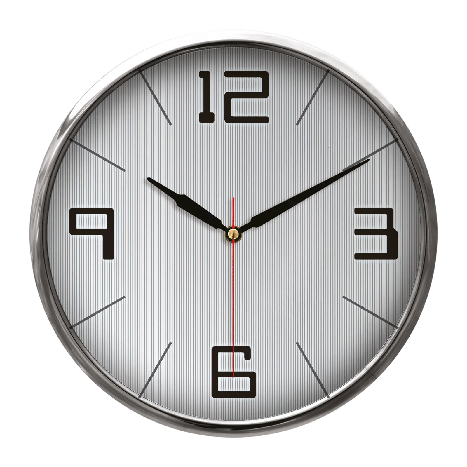 Metal Çerçeve Duvar Saati 320mm - Gümüş · RM-P-SA-28